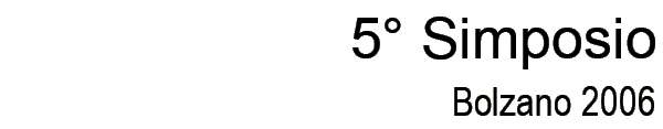 5 Simposio - Bolzano 2006